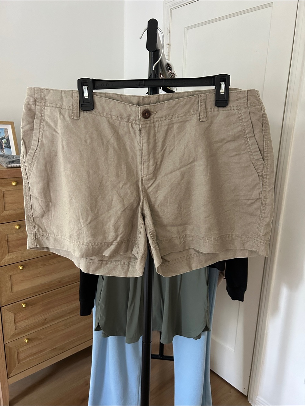 The North Face Shorts. No size/material tag. 4.5” inseam, 20” waist.